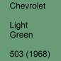 Preview: Chevrolet, Light Green, 503 (1968).